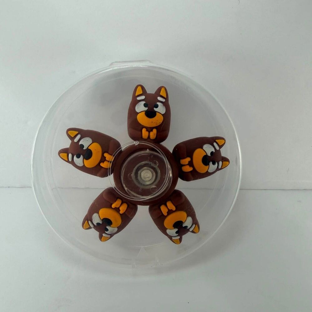 Bingo Character Fidget Spinner – 5‑Head Design – Stress‑Relief Desk Toy